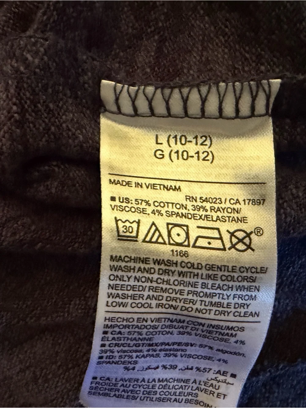 Old Navy Kids L 10–12 Heathered Gray Lavender Pullover Hoodie